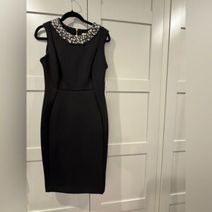 New! Calvin Klein Pearl Embellished dress/ necklace accent